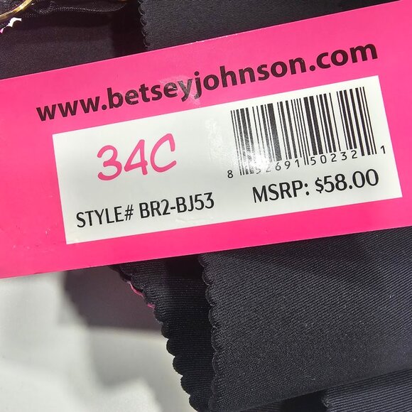 Betsey Johnson Kiss Bra Set 2 Pack 34C - Picture 5 of 6